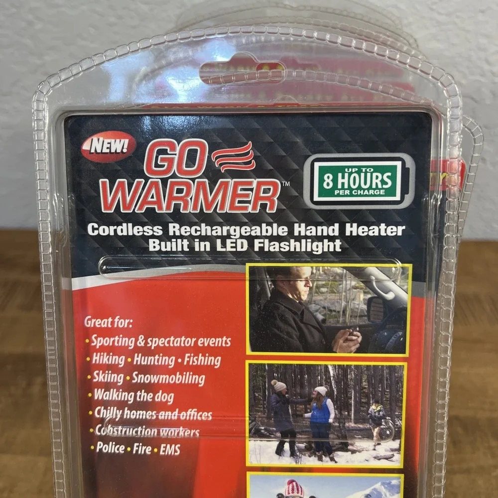 Lot‎ Of 6 GO WARMER Cordless Rechargeable Hand Heater & Power Bank & LED Light